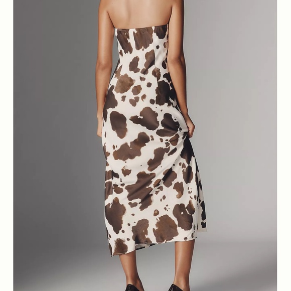 NWT By Anthropologie The Tilda Strapless Animal Print Slip Dress size Medium M - Picture 4 of 5